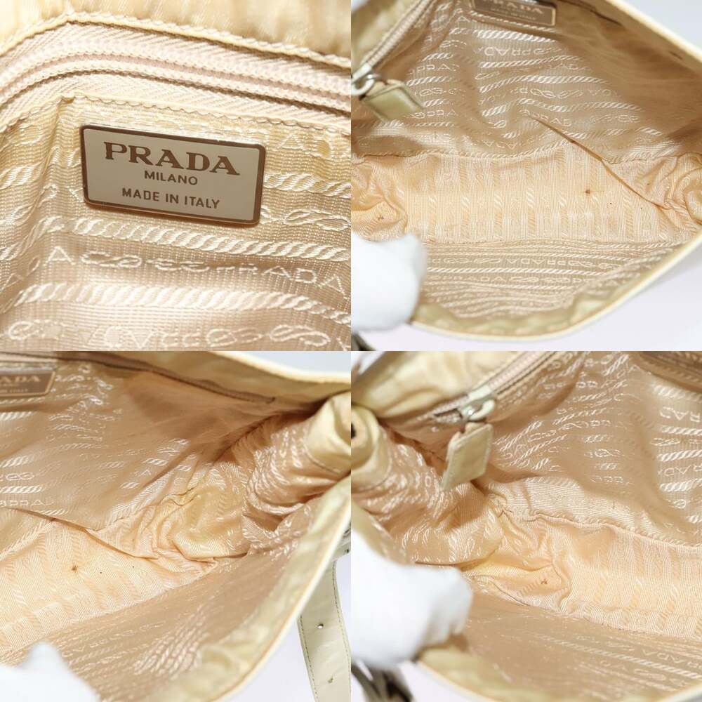 PRADA Shoulder Bag Leather Beige - Picture 11 of 12